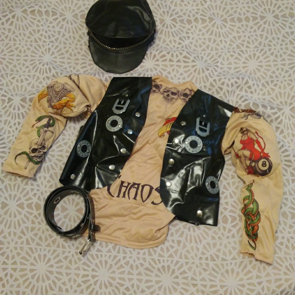 Biker tattoo costume